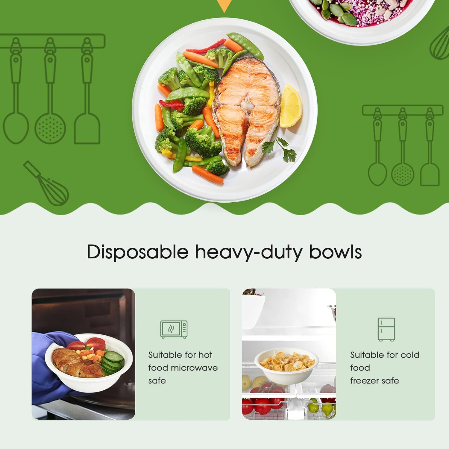 Thumbnail 3 de ECOLipak 12 oz Compostable Paper Bowls 150 Pack
