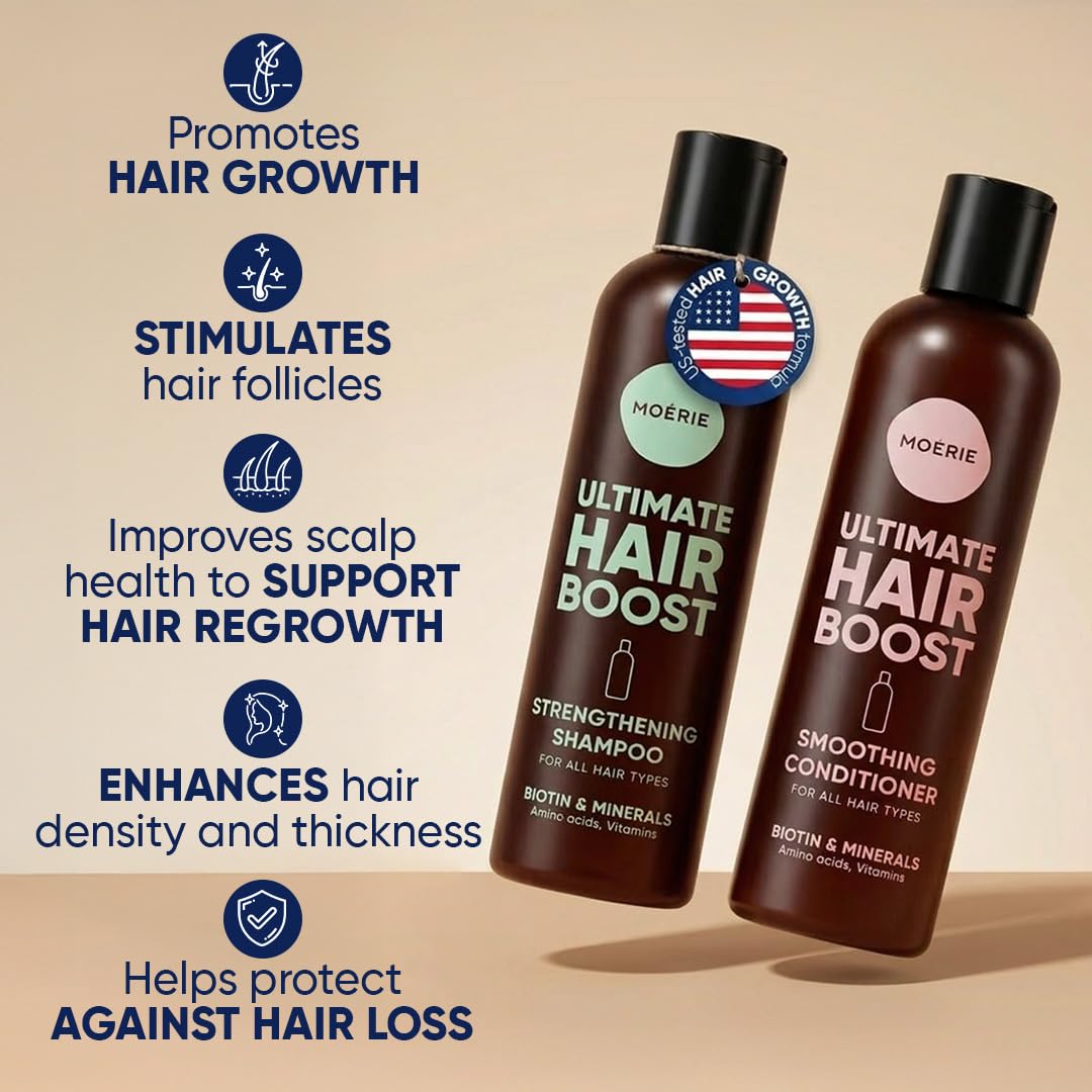 Thumbnail 1 de Moerie Hair Growth Shampoo and Conditioner Set (Biotin + Rosemary) for Thinning Hair