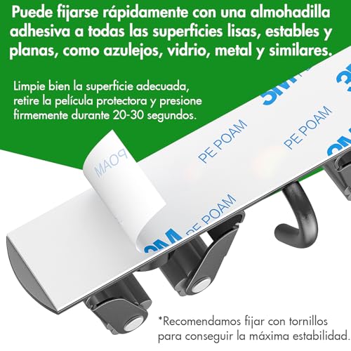 Detalle 2 de Radikor soporte escobas pared 42 cm