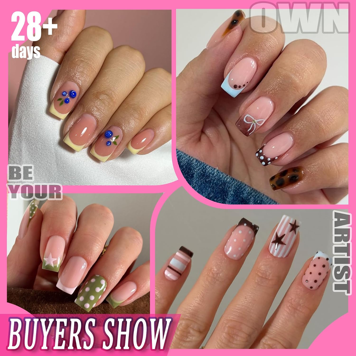 Detalle 2 de UNA GELLA Nail Tips, Short Square