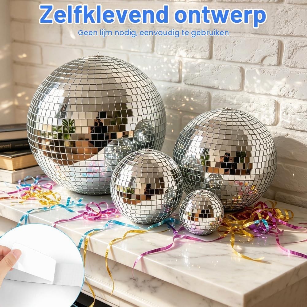 Detalle 1 de Aomig 5817924 spiegelmozaïektegels, zelfklevend, 5 × 5 mm