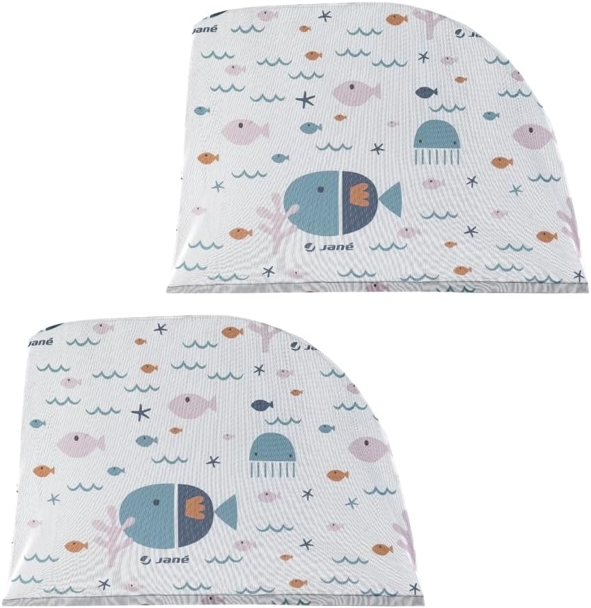 Detalle de Jané Parasole Auto Bambino Finestrino Rete UV 30+, Antiinsetti, Universale, Set 2 Pezzi, Taglia L