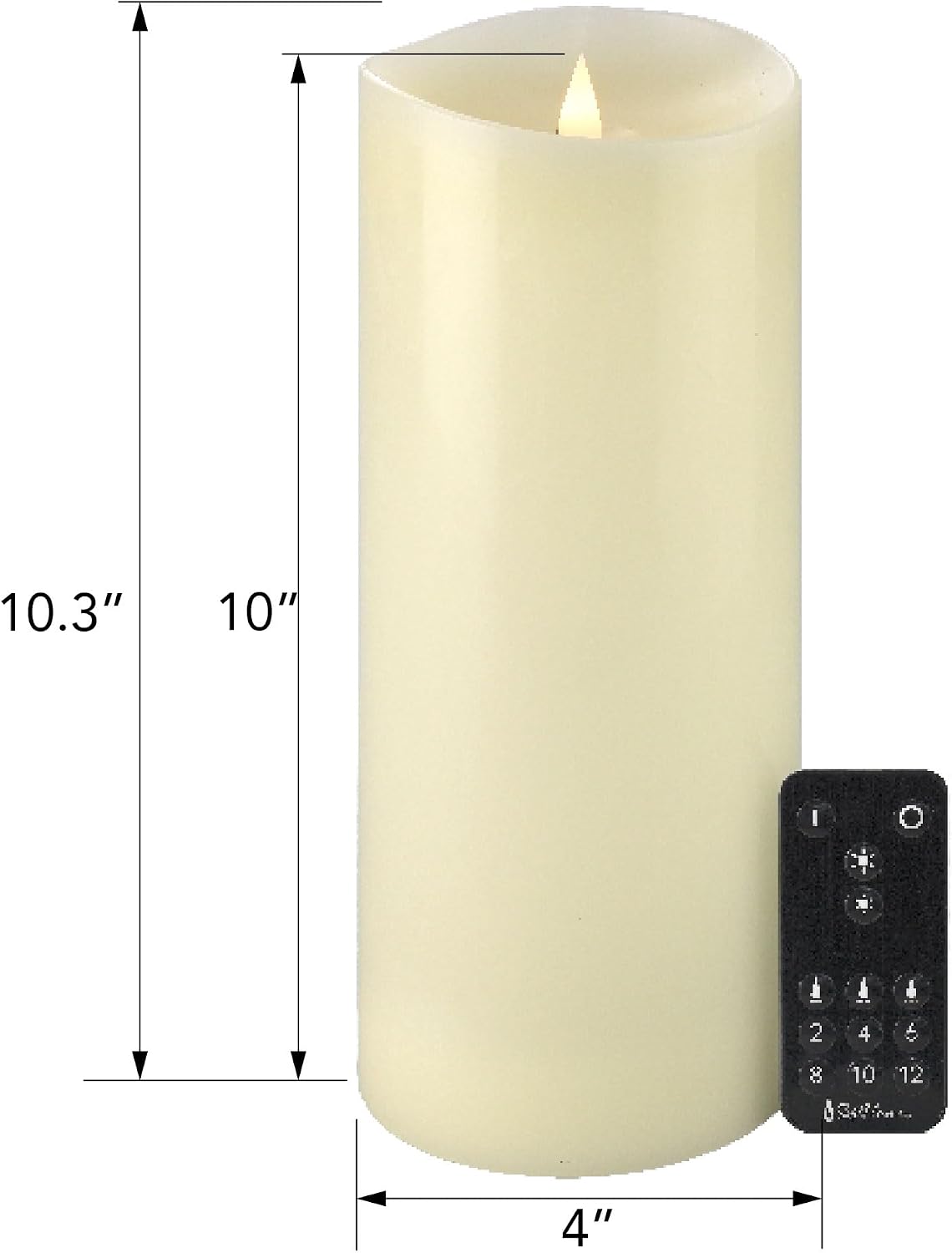 Detalle de Softflame Flameless LED Candles, 4" x 10