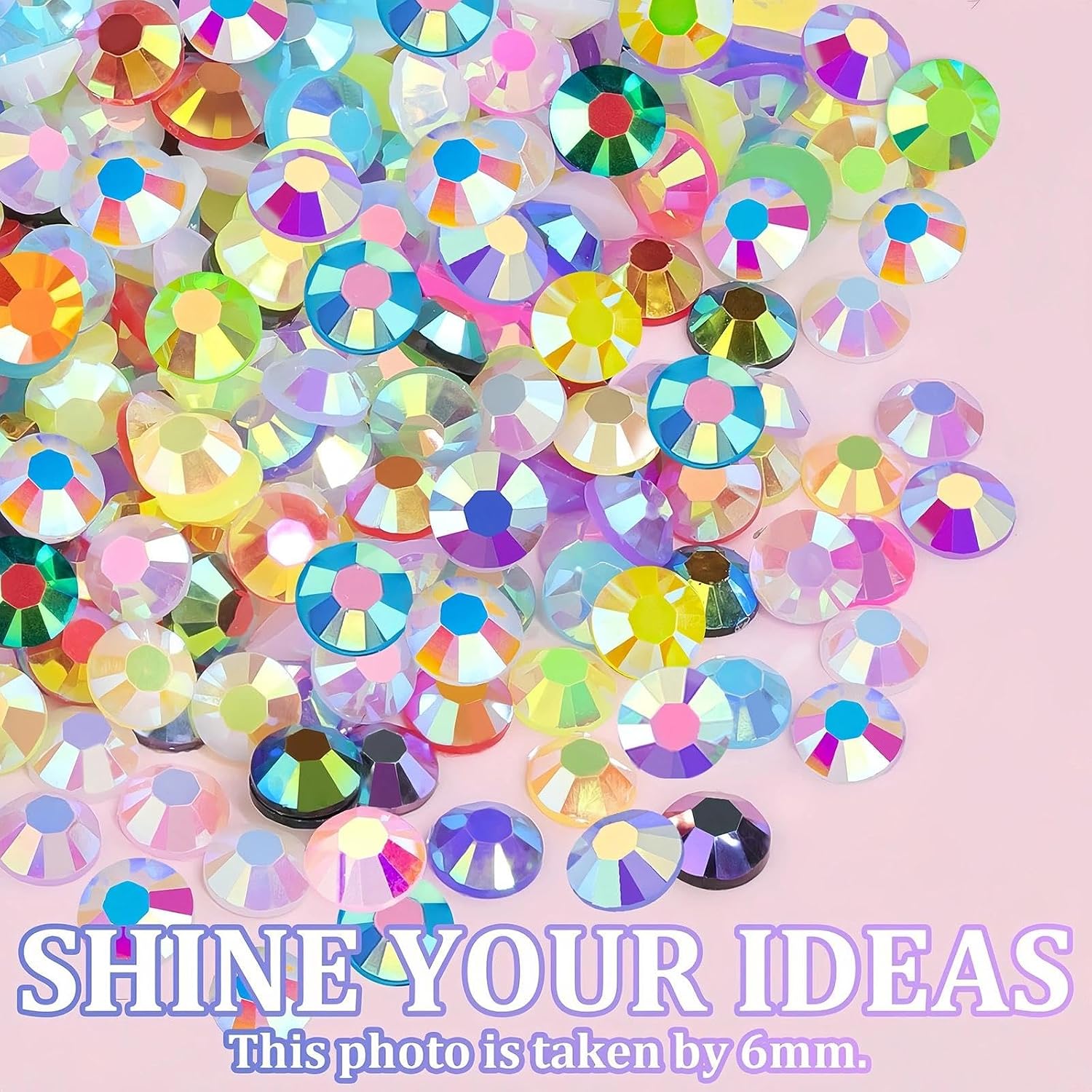 Detalle de UniiWeel 30000pcs Bedazzling Kit: Nail Art Rhinestones in 28 Colours (3mm Flatback) with Tweezers, Adhesive & Pen