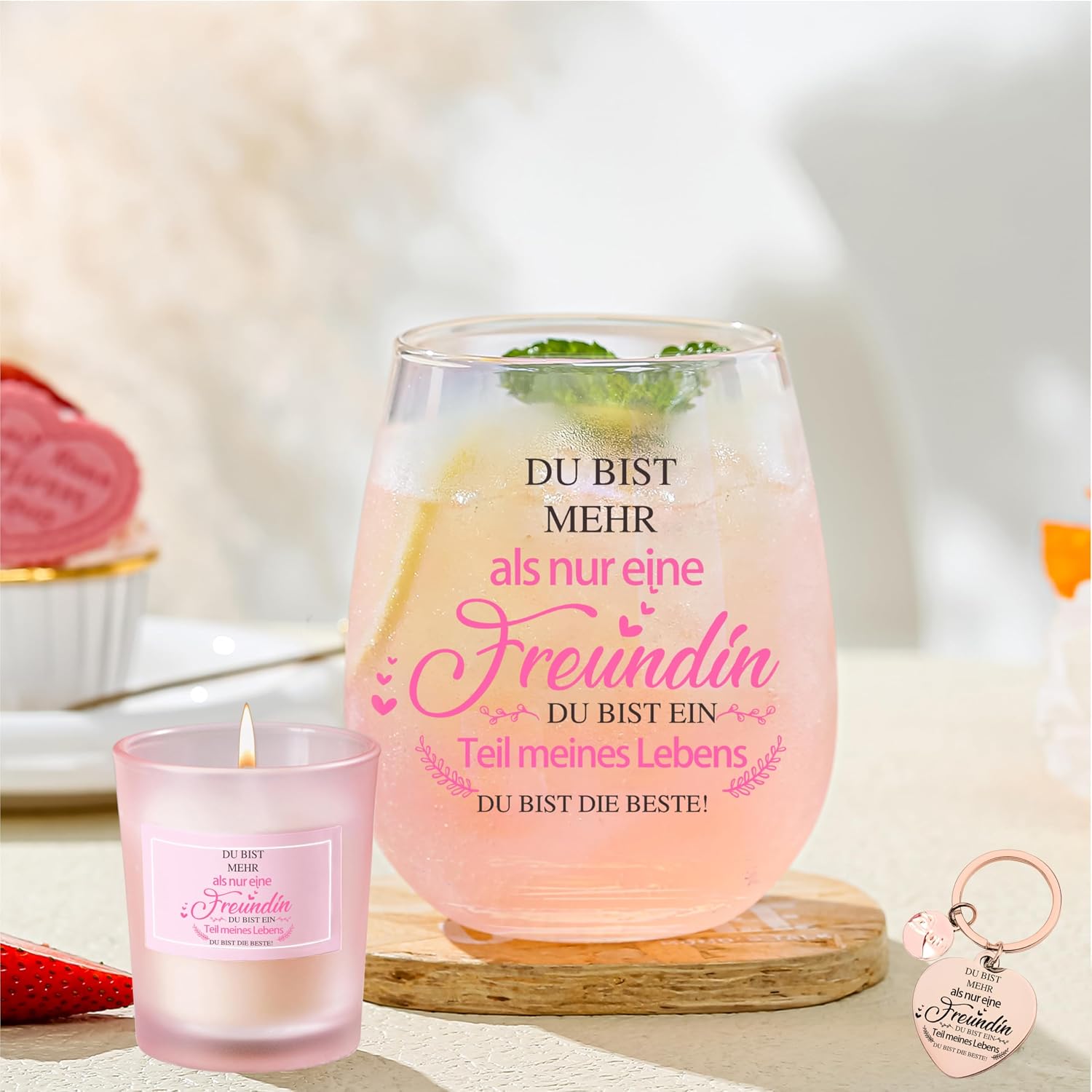 Detalle 2 de Geschenke für Freundin Weingläser 480ml