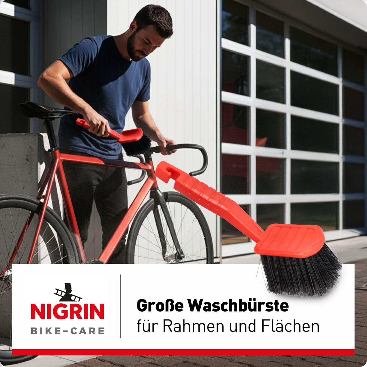 Detalle de NIGRIN 753947 Bike Care Bicycle Cleaning Brush Set, 3-Piece