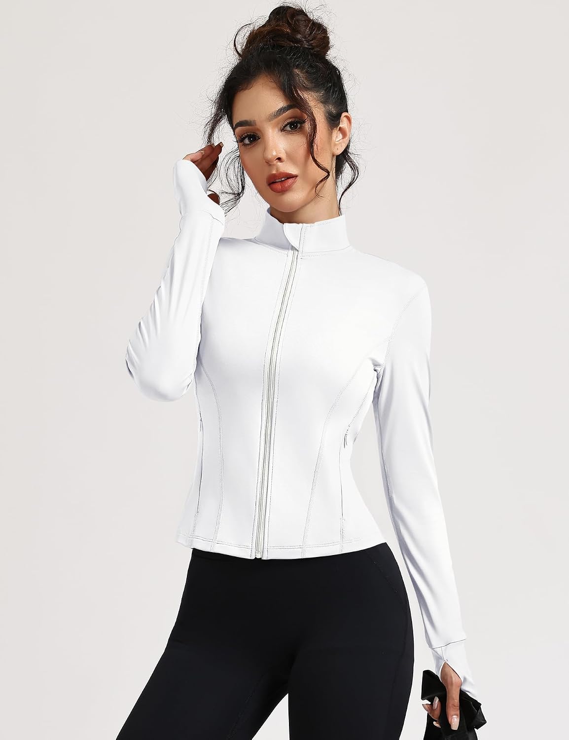 Detalle de Women's Workout Jacket in Polyester-Spandex