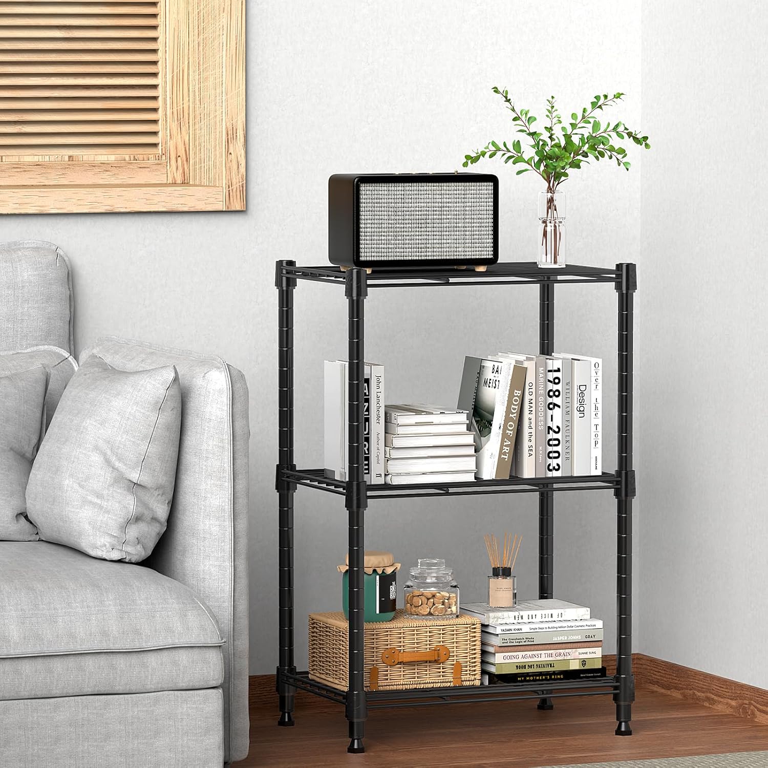 Thumbnail 1 de M MZG 3-Tier Steel Storage Shelving Unit (30 x 45 x 67 cm) wire rack shelving for home, kitchen, office