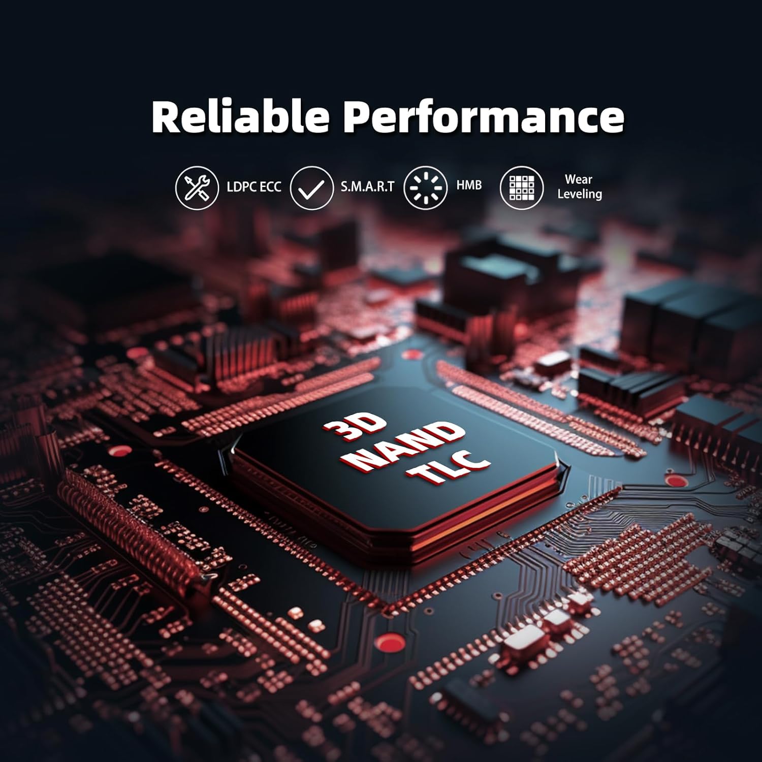 Thumbnail 2 de KingSpec NX-2280 512GB NVMe SSD M.2 PCIe 3.0 Gen3x4 – Leistung für Gaming und Creative