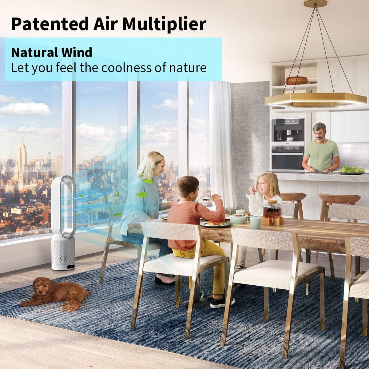 Thumbnail 1 de SHAVINGFUN 20-Inch Bladeless Tower Fan: Quiet, Safe Cooling for Home and Office