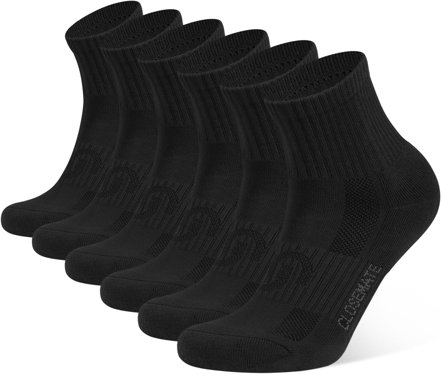 Detalle de CLOSEMATE Trainer Socks, Cotton Blend, Cushioned Sole & Arch Support, 3 Pairs