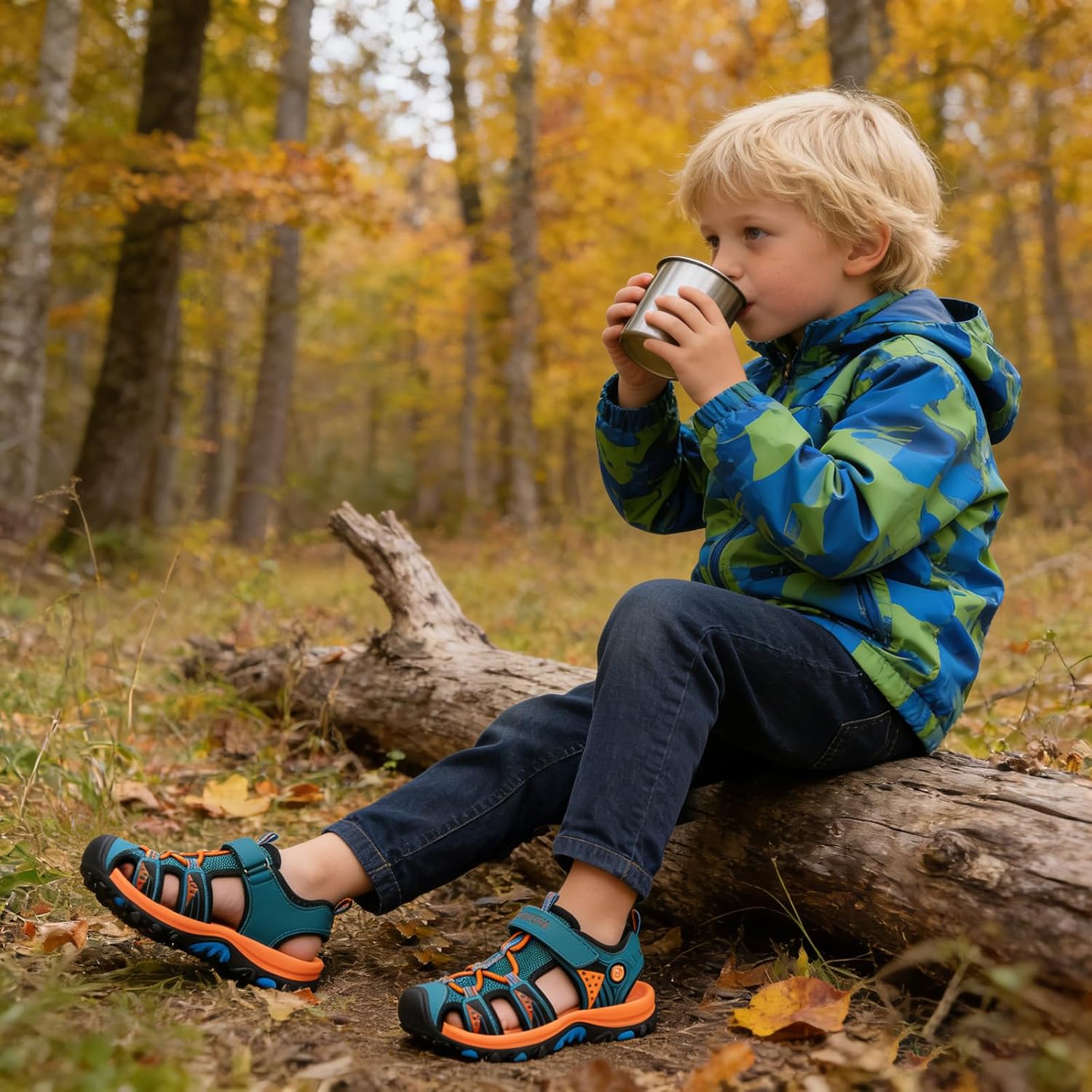 Thumbnail 1 de Mishansha Sandalen für Jungen – Trekkingsandalen mit geschlossener Vorderkappe, Klettverschluss und rutschfester Sohle (EU-Größen 25–38)