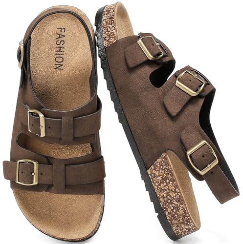 Detalle de Jifenkla Zoccoli Sandali Estivi Uomo/Donna con Suola in Sughero e Plantare Regolabile