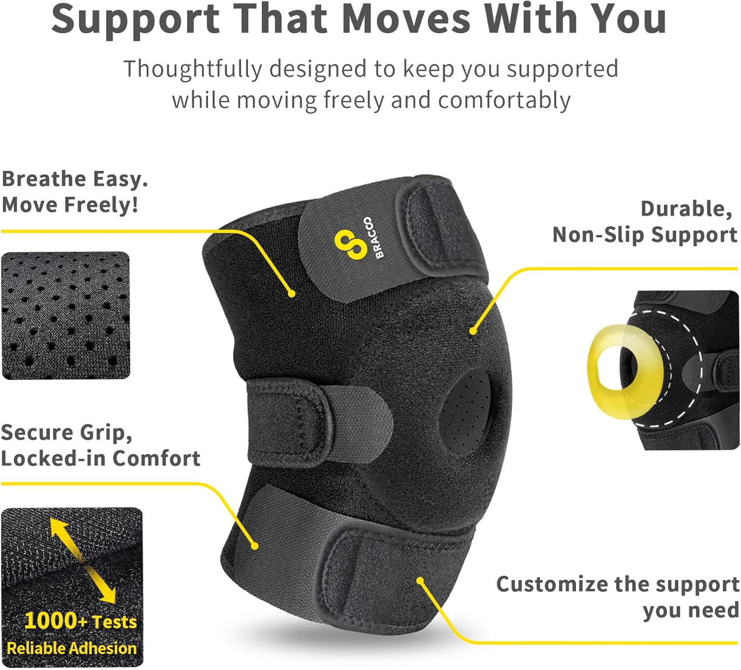 Thumbnail 6 de BRACOO KS10 open patella knee brace support