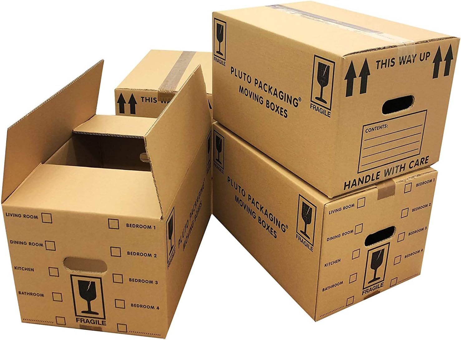 Detalle 2 de Pluto Packaging 10 Quality Strong 44L Packing Boxes (47cm x 31.5cm x 25cm)