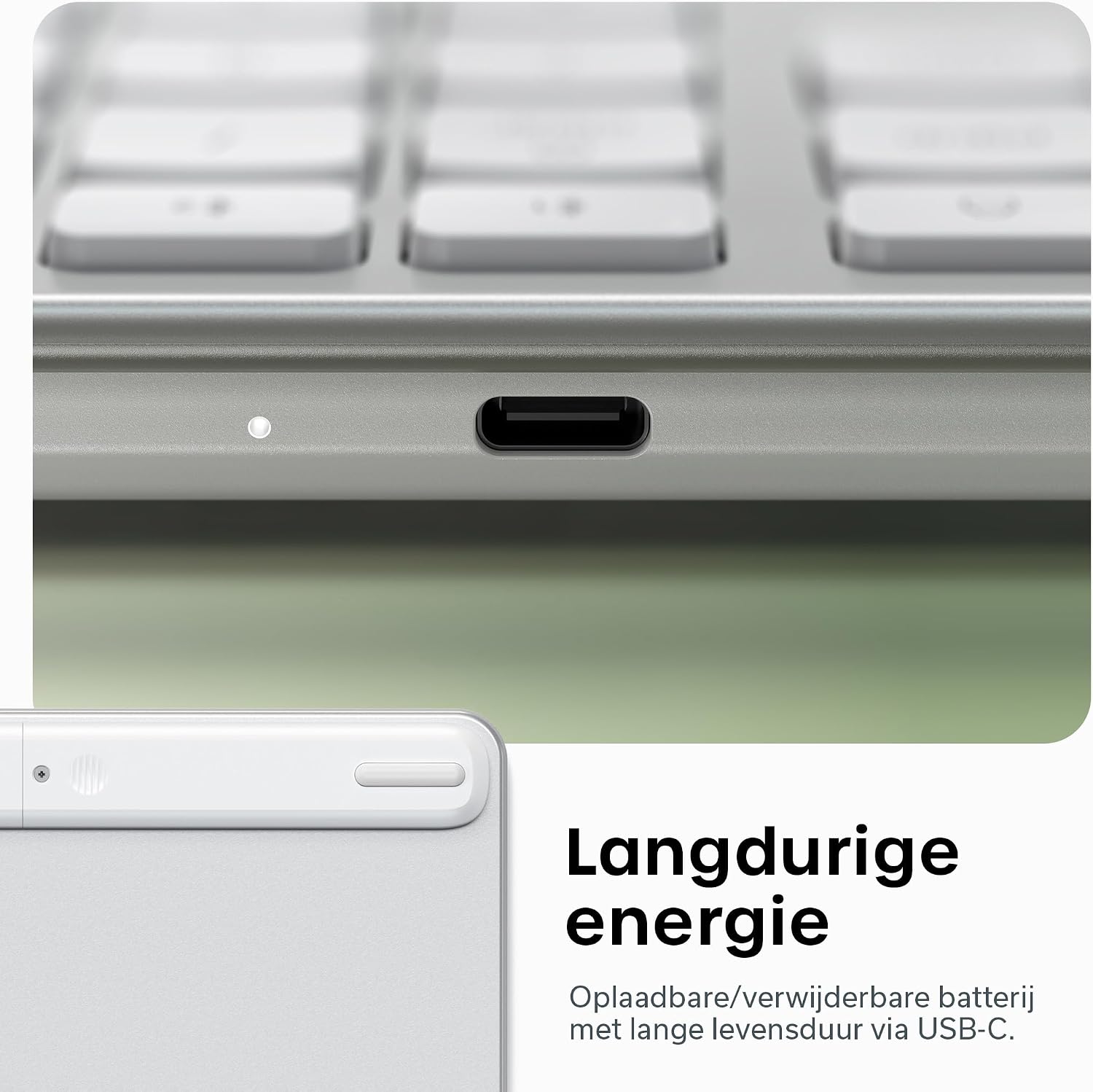 Thumbnail 6 de SATECHI Slim EX3 draadloos toetsenbord met numeriek blok, US QWERTY en USB-C