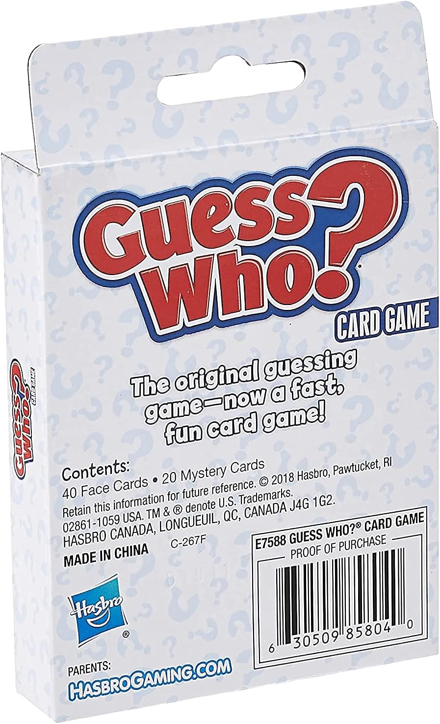 Detalle de Hasbro Gaming Guess Who? card game for 2 players