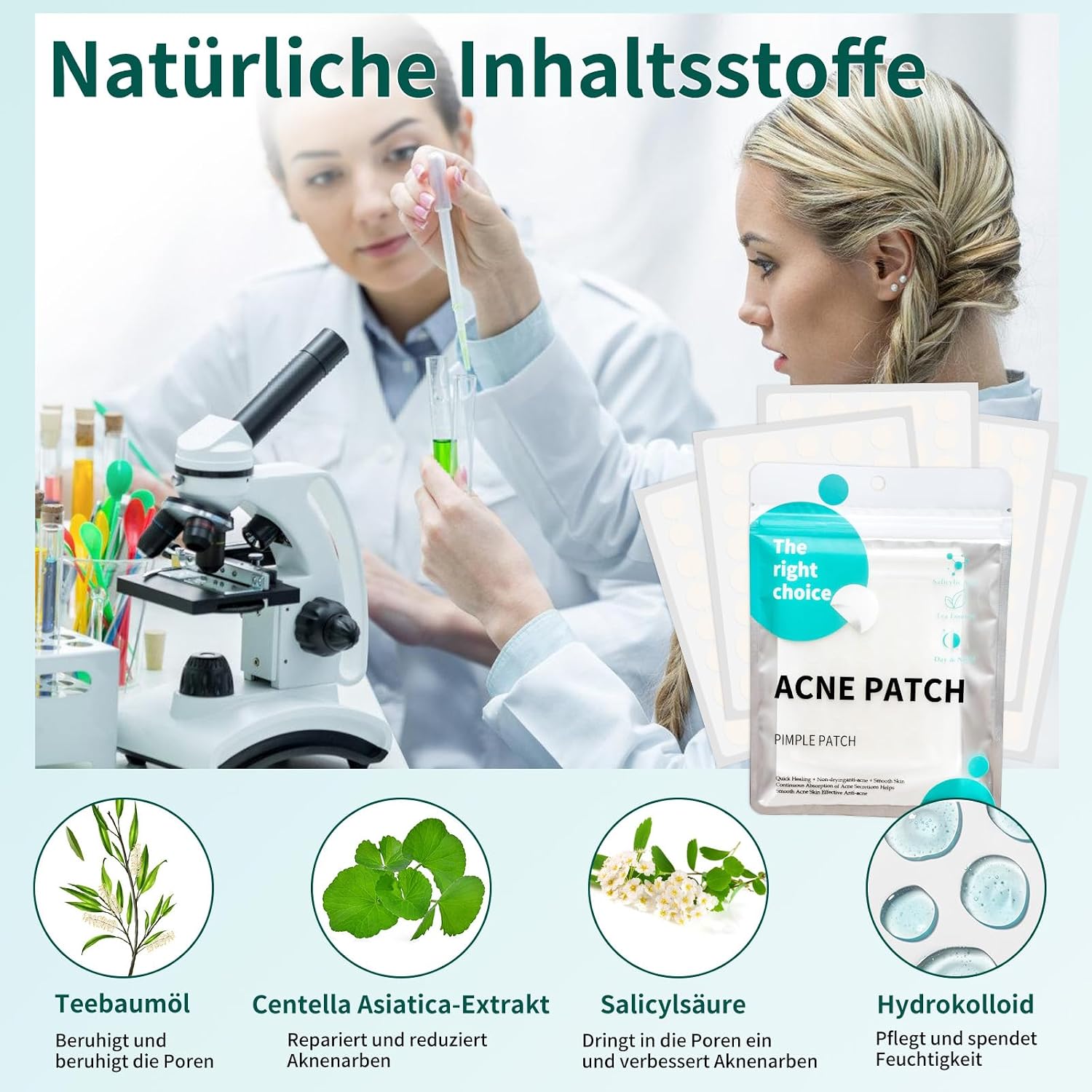Thumbnail 4 de ALULU 360er Pickel Patch – Hydrokolloid Patches in 3 Größen (12/10/8 mm) mit Teebaumöl, wasserdicht & atmungsaktiv
