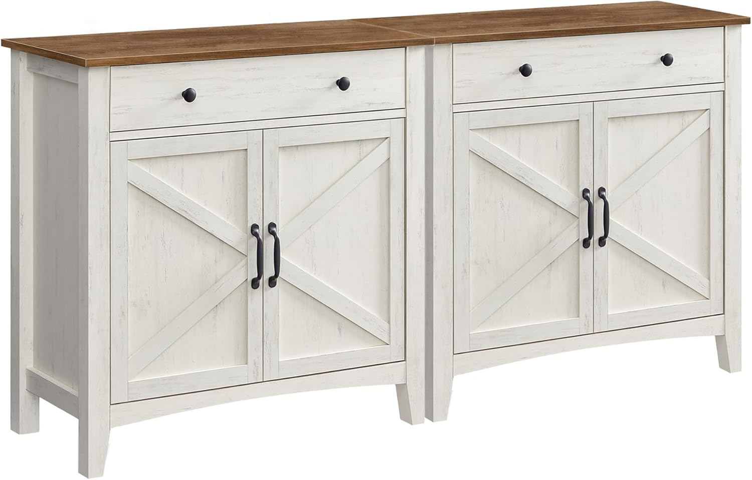 Detalle de VASAGLE Buffet lot de 2 40 x 80 x 80 cm