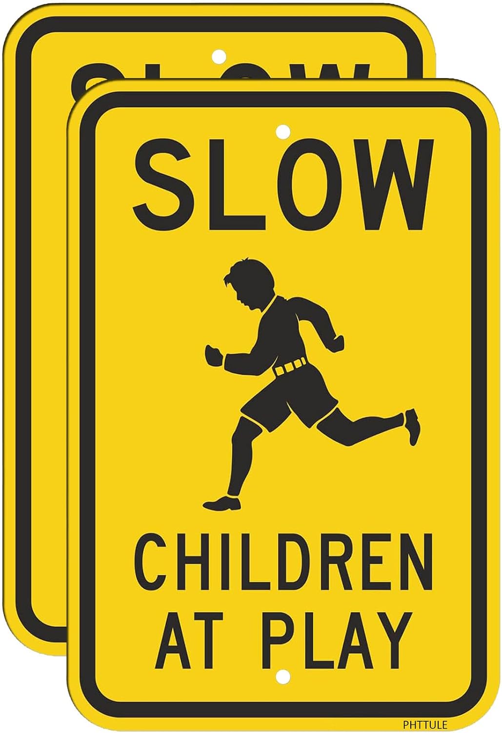 Detalle de PHTTULE Slow Down Sign 18 x 12 inches