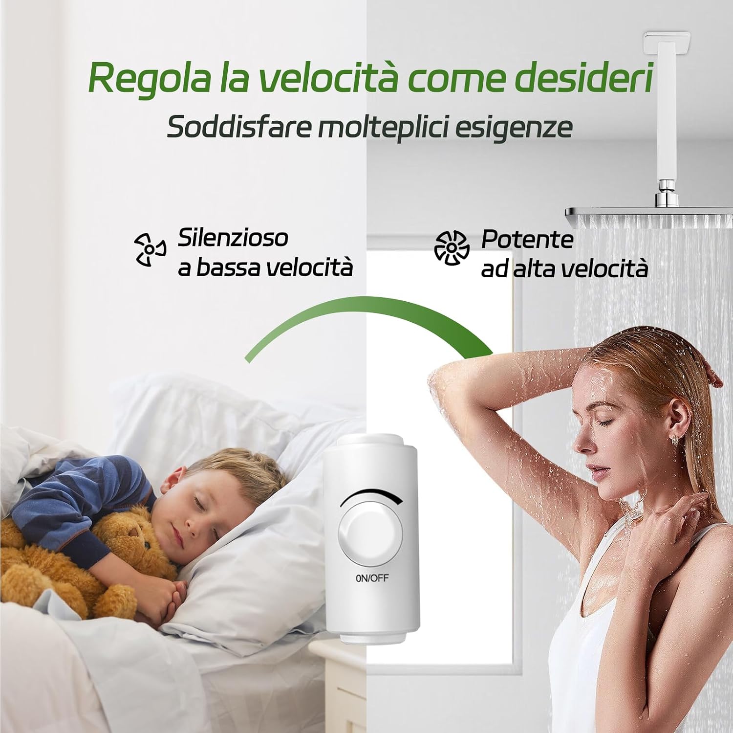 Detalle de BUMSOU Aspiratore Bagno 100mm con Regolatore di Velocità – Silenzioso e Versatile