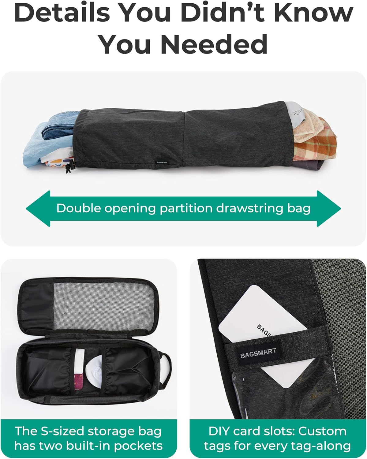 Thumbnail 3 de BAGSMART Compression Packing Cubes Set (2/4/6-Pack) for Travel Space Saving