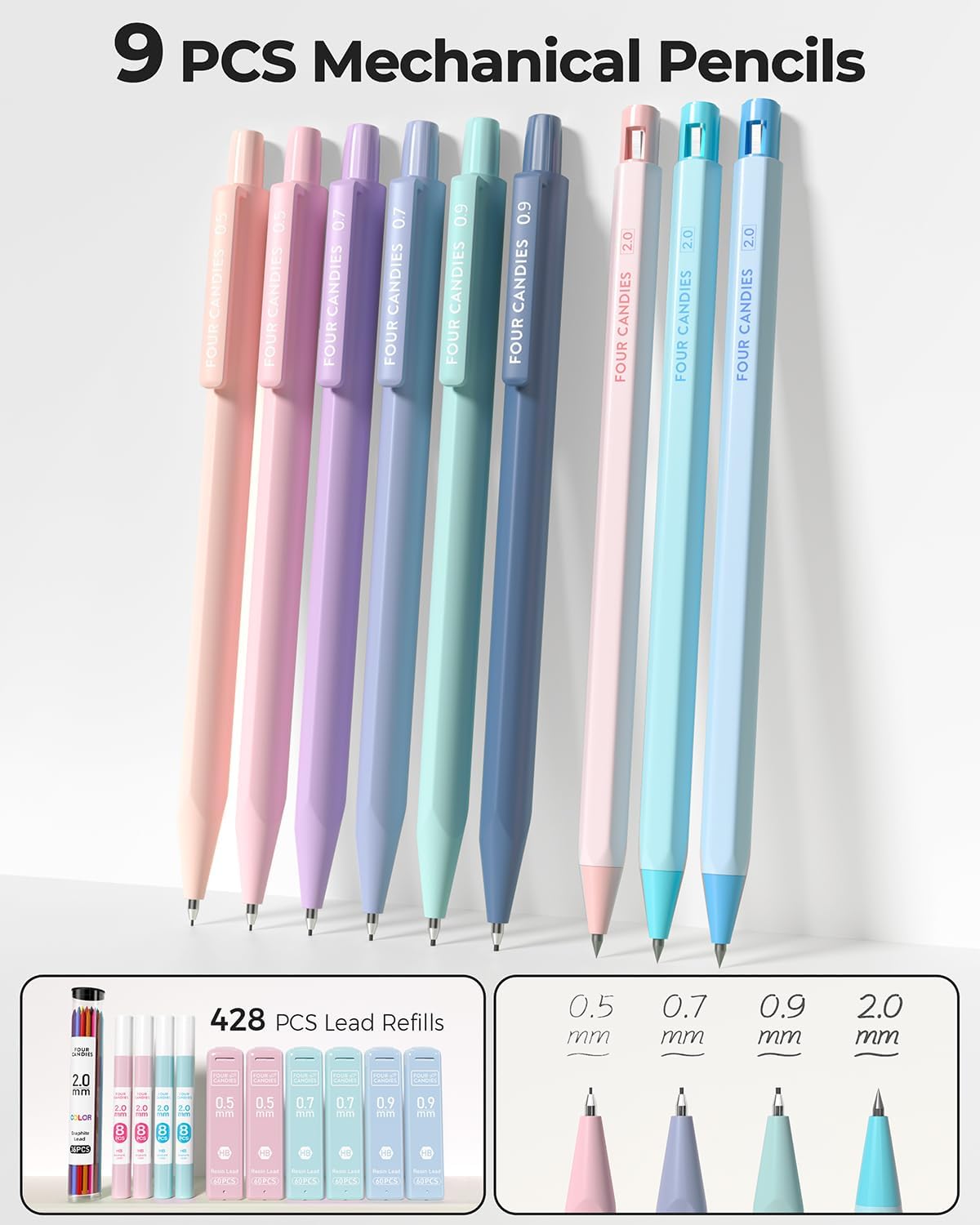 Thumbnail 6 de Four Candies ZH-FC9904B-HU 56-Piece Stationery Set with Grey Case
