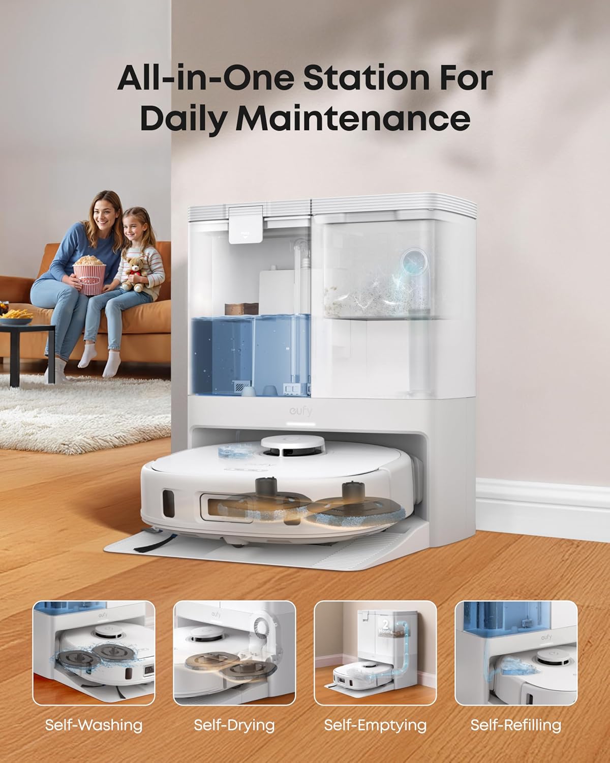 Thumbnail 5 de eufy X10 Pro Omni Robot Vacuum 8,000 Pa