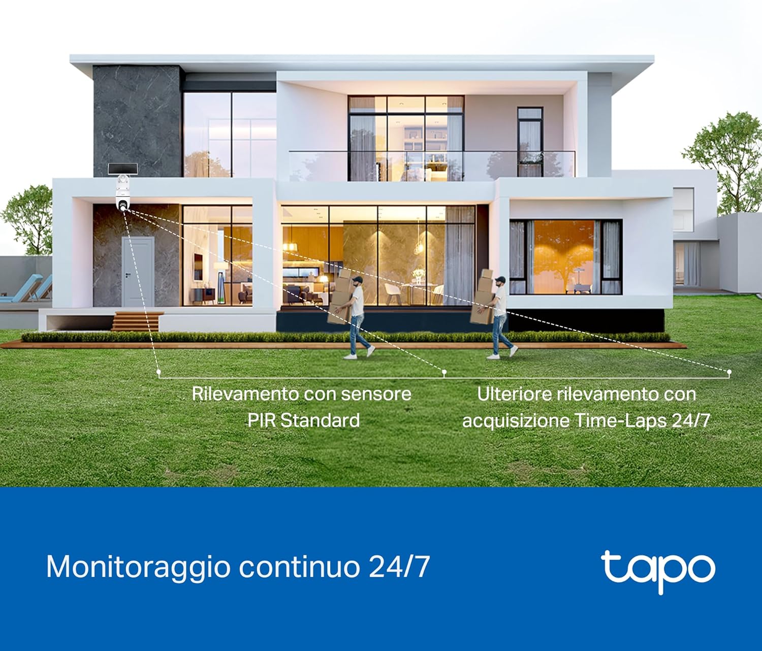 Thumbnail 4 de Tapo C630 Kit 3K 5MP telecamera WiFi esterna senza fili con pannello solare, 360° PTZ e AI
