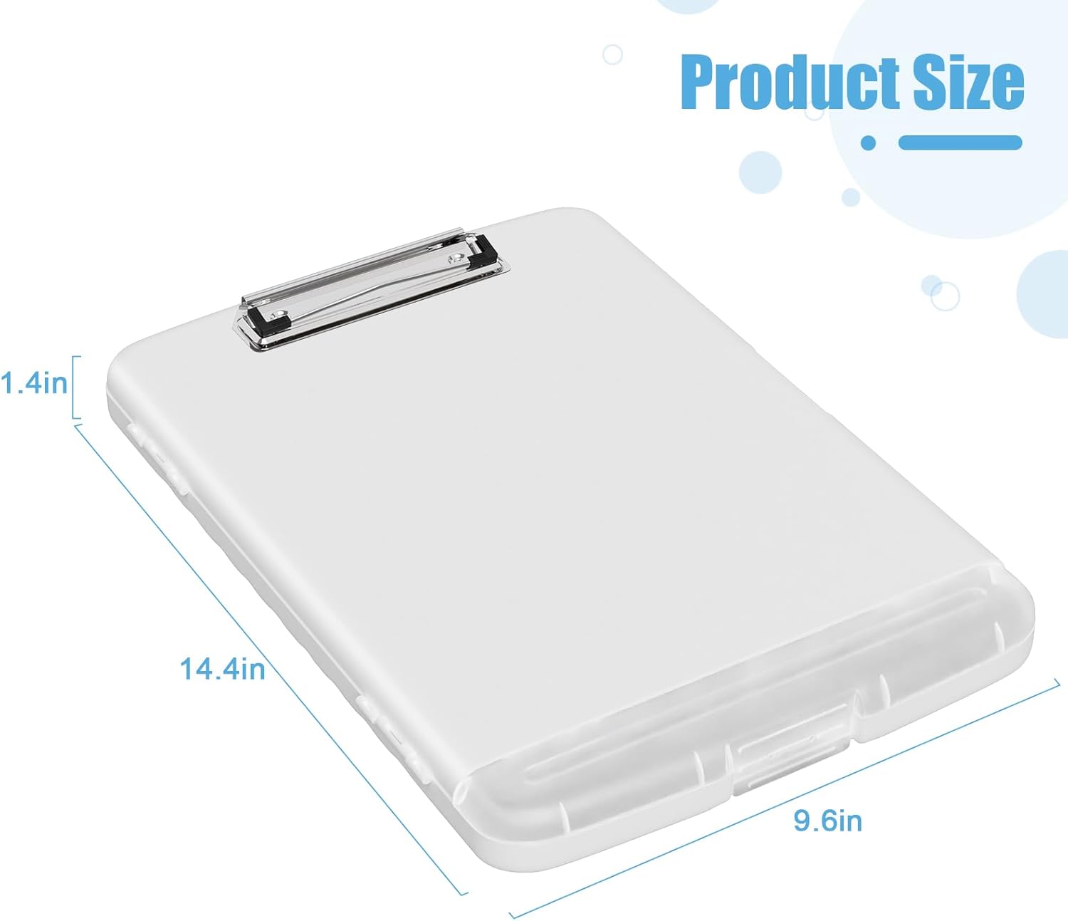 Thumbnail 3 de Hnogri Hongri Clipboard with Storage & Pen Holder (8.5 x 11, foil-side opening) – lightweight nursing-style clip board
