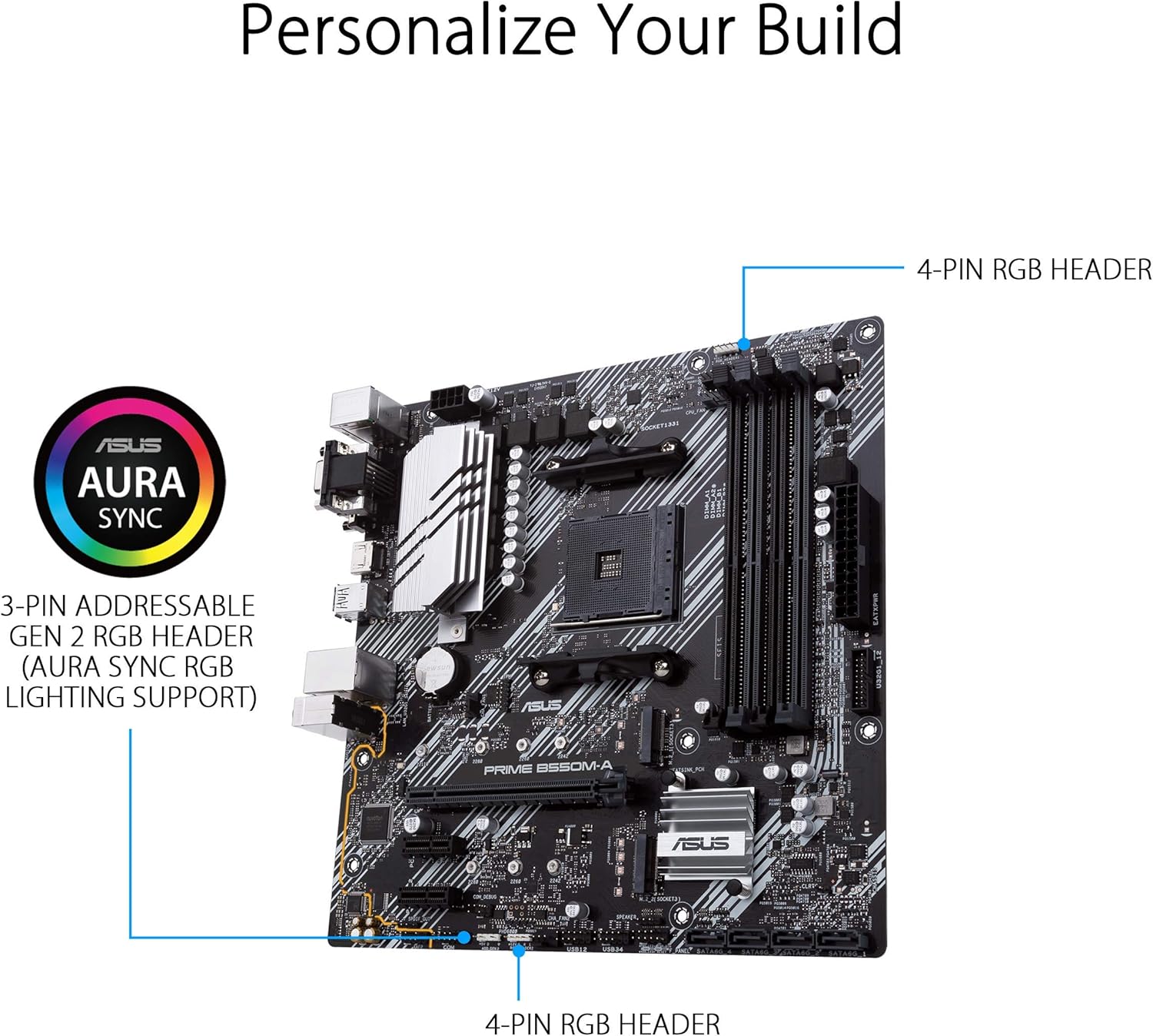 Detalle 2 de ASUS Prime B550M-A WiFi II: A solid AM4 Micro ATX motherboard for Ryzen 3rd Gen