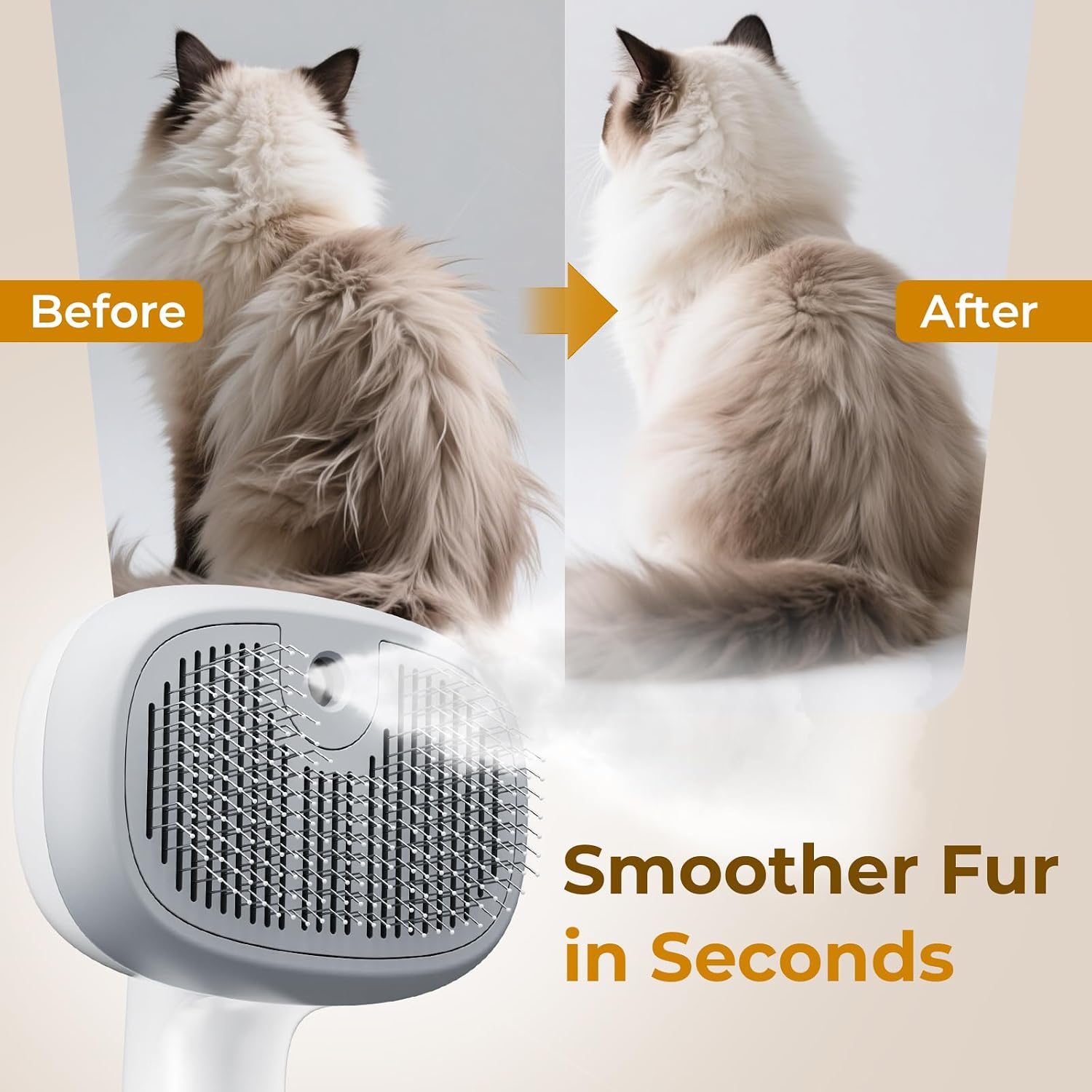 Thumbnail 6 de pecute Dampfbürste für Katzen 1× Katzenkamm mit Nebel 🐱