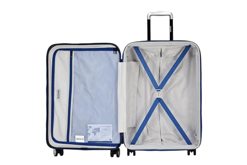 Detalle de Unik REVOLUTION: Juego de 3 Maletas Rígidas ABS con Expansión, 4 Ruedas 360° y Cerradura TSA (Cabina 55cm, Mediana 67cm, Grande 77cm) - Azul