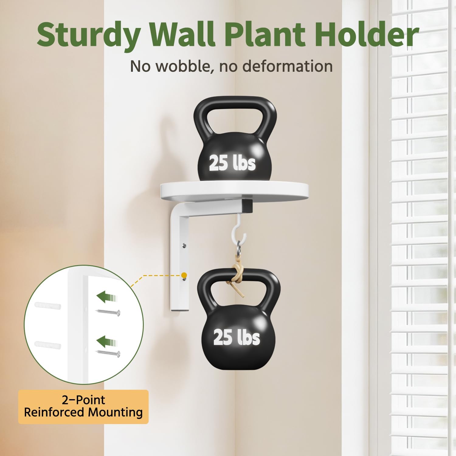 Thumbnail 2 de LASZOLA Wall-Mounted Plant Hangers, 2-Piece Set