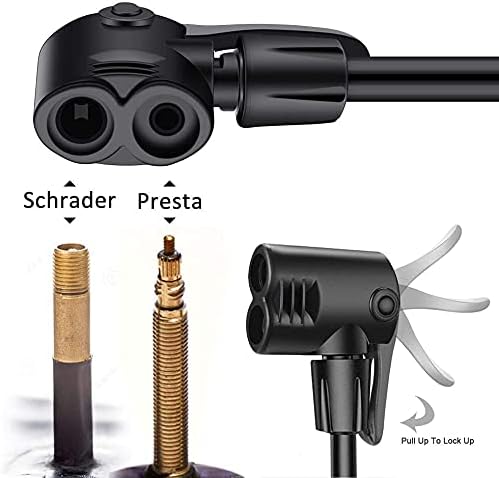 Detalle de GOBKO 032Y staande fietspomp met manometer voor Presta en Schrader, 160 psi