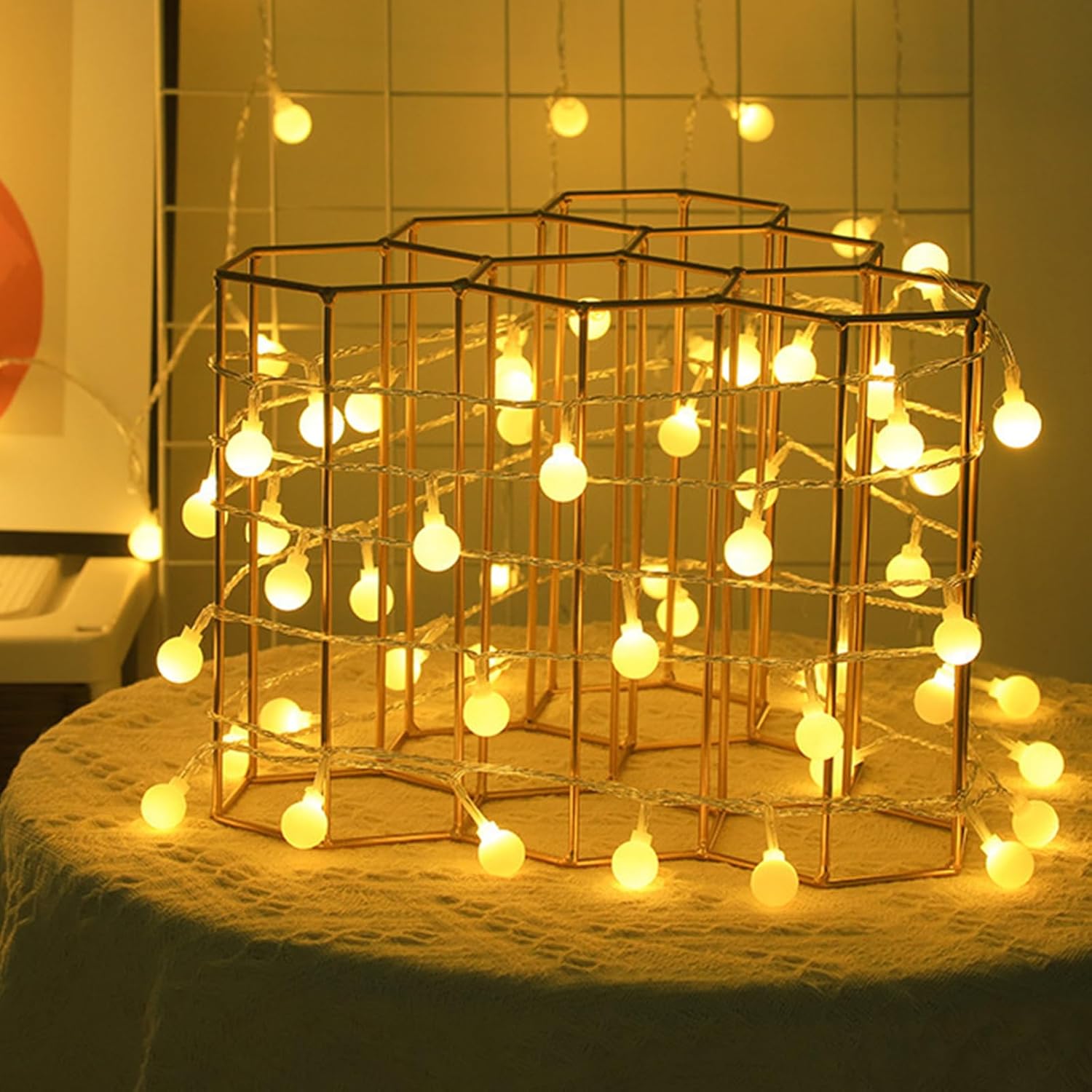 Thumbnail 5 de Kaleora LED Kugel-Lichterkette 6 m | 40 LED Warmweiß Kugeln, USB/Batterie, Innen & Außen geeignet