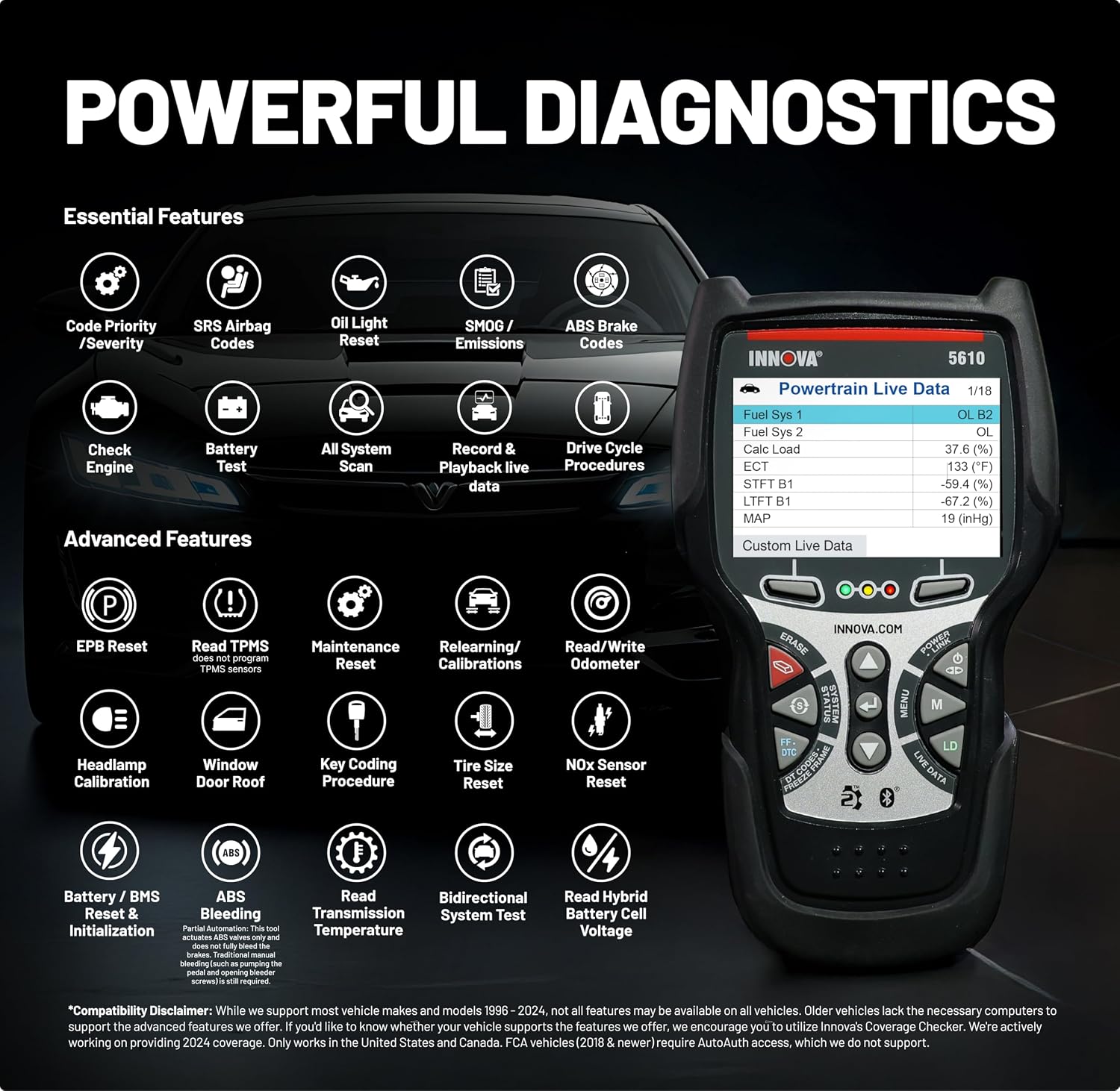 Detalle de Innova bidirectional scan tool 5610