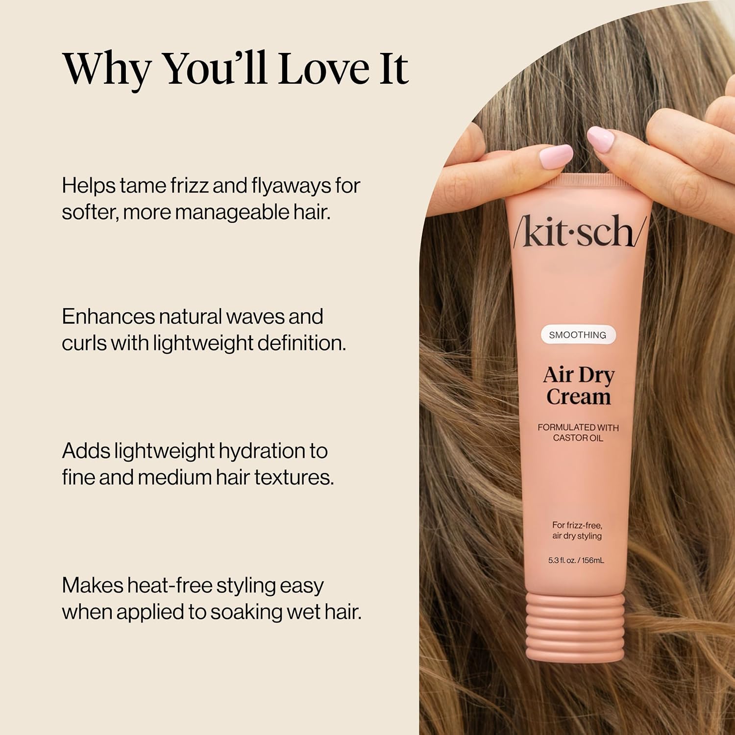 Thumbnail 2 de Kitsch Smoothing Air Dry Cream 5 oz — frizz control 💇♀