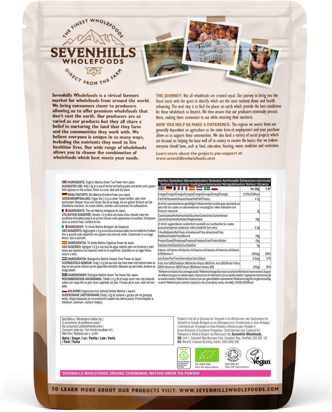 Thumbnail 1 de Sevenhills Wholefoods Matcha cérémonie 200g 🍵