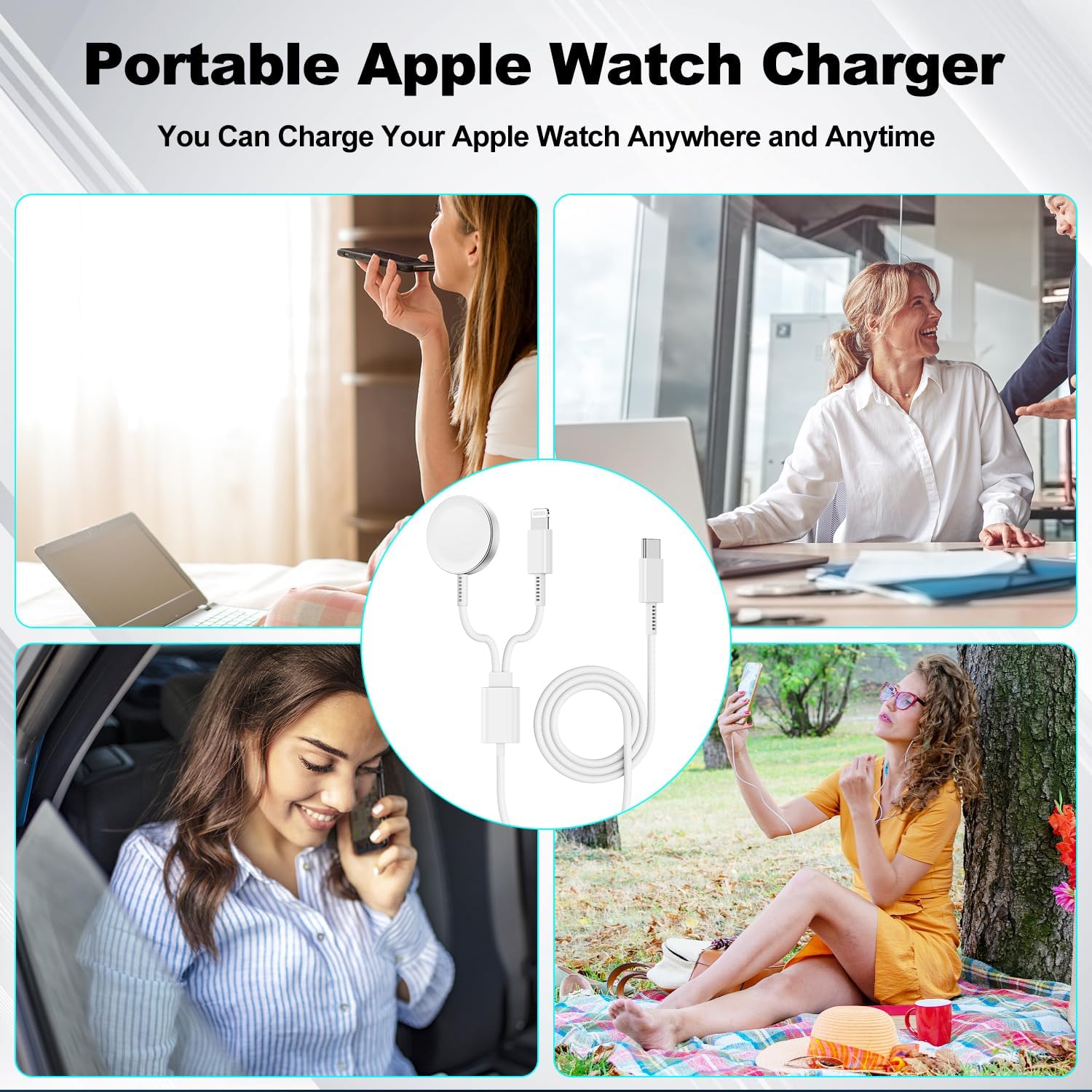 Thumbnail 6 de Magnetic 2‑in‑1 USB‑C Charger Cable 6ft
