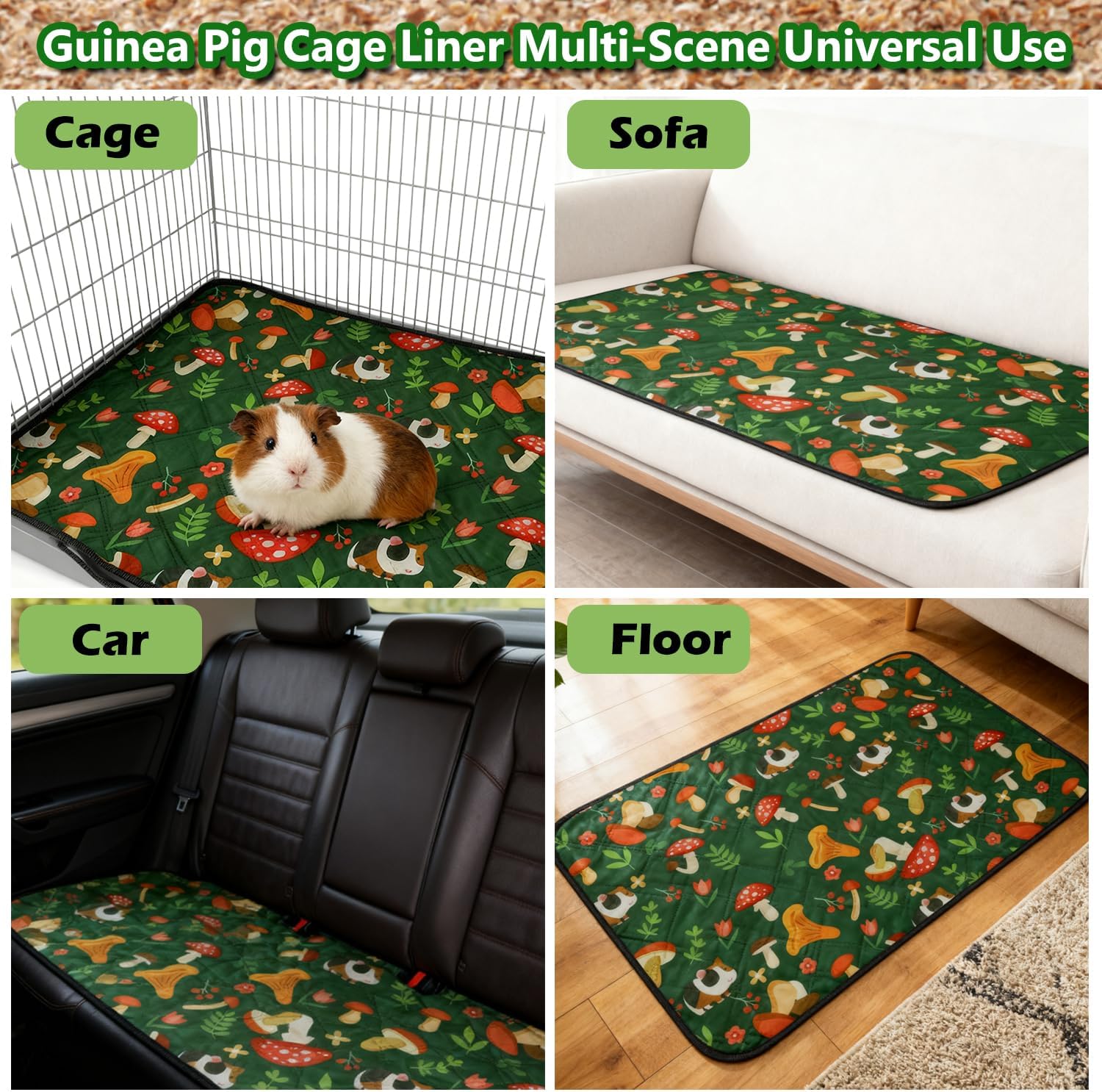 Thumbnail 6 de Large Guinea Pig Cage Liner 47x24 inch