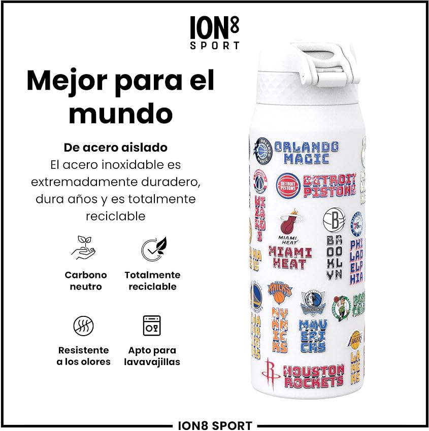 Thumbnail 4 de ion8 NBA Logos Bordados Botella térmica 750 ml 🥤