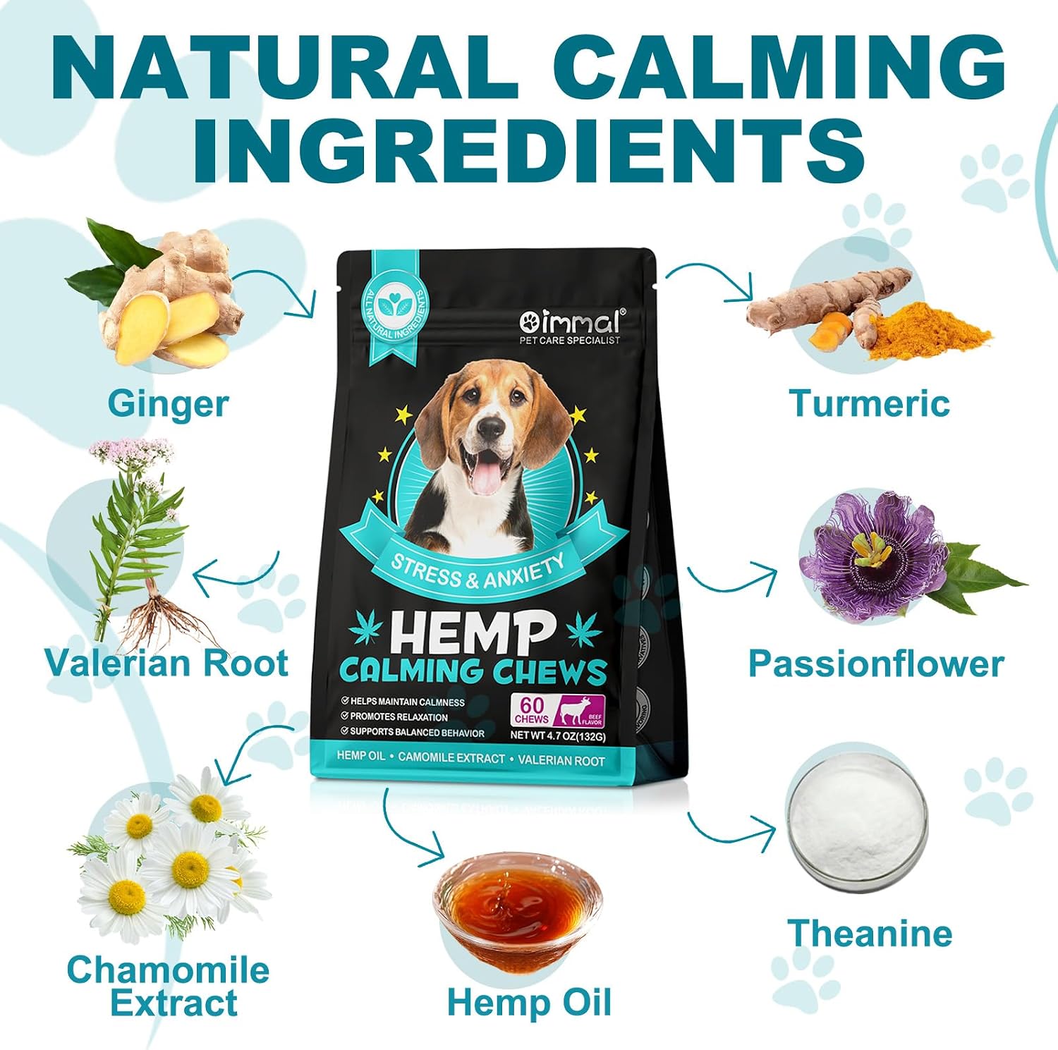 Detalle 2 de YaqvYoNg Calming Chews 60 for Dogs