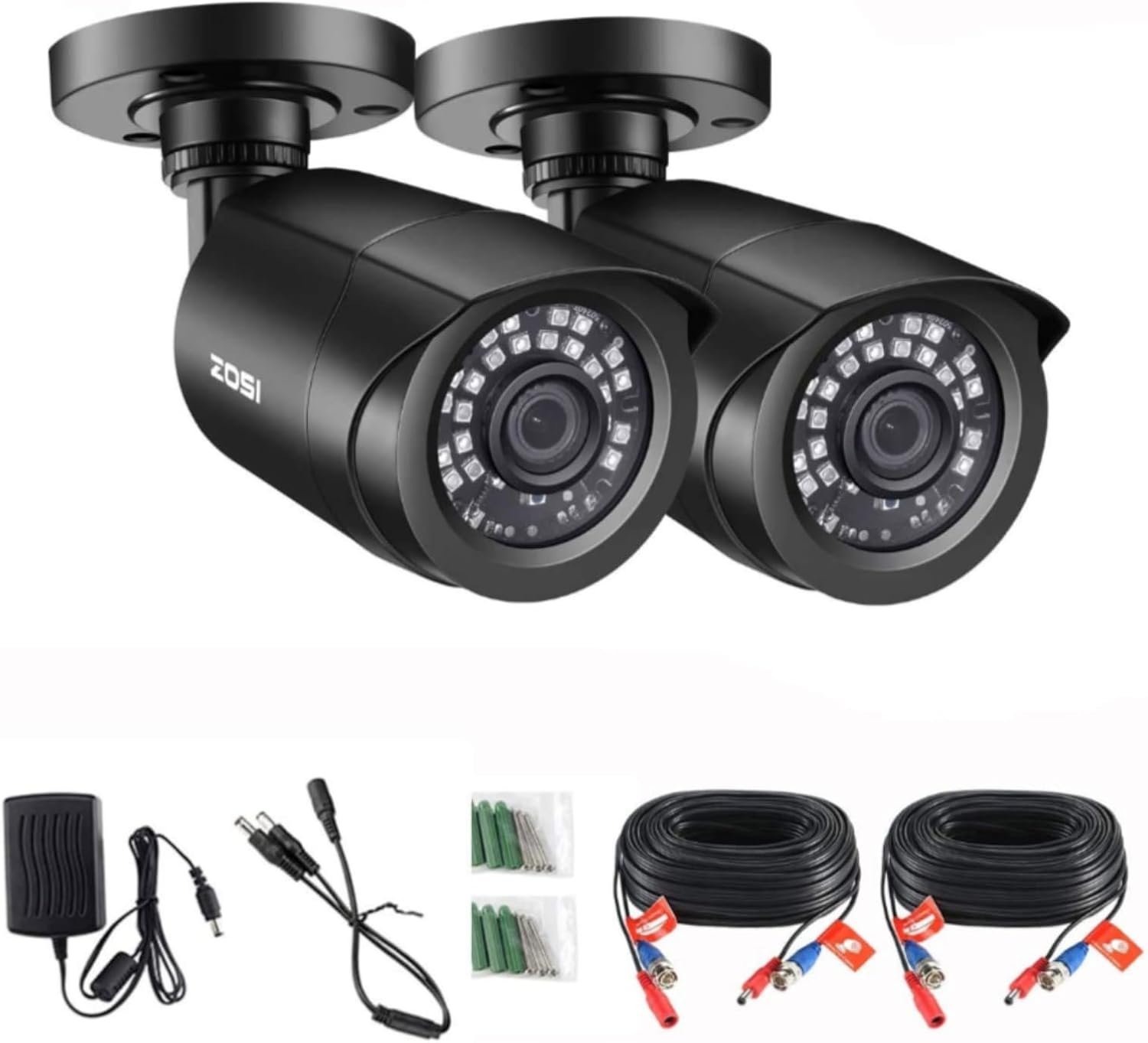 Detalle de ZOSI 1080P 2-Pack TVI Bullet Cameras 2.0MP