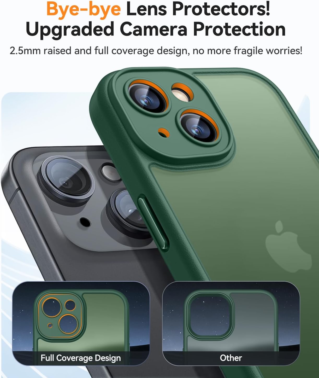 Thumbnail 2 de CANSHN Funda Mate iPhone 15 6,1" 🟢 Protección Total Cámara