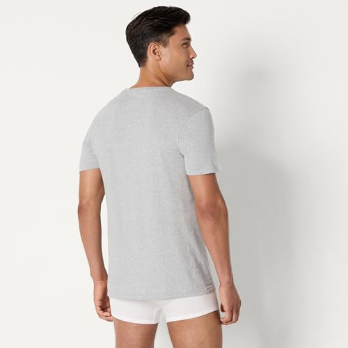 Thumbnail 2 de Amazon Essentials camisetas interiores de algodón con cuello redondo y corte ajustado (paquete de 6) para hombre