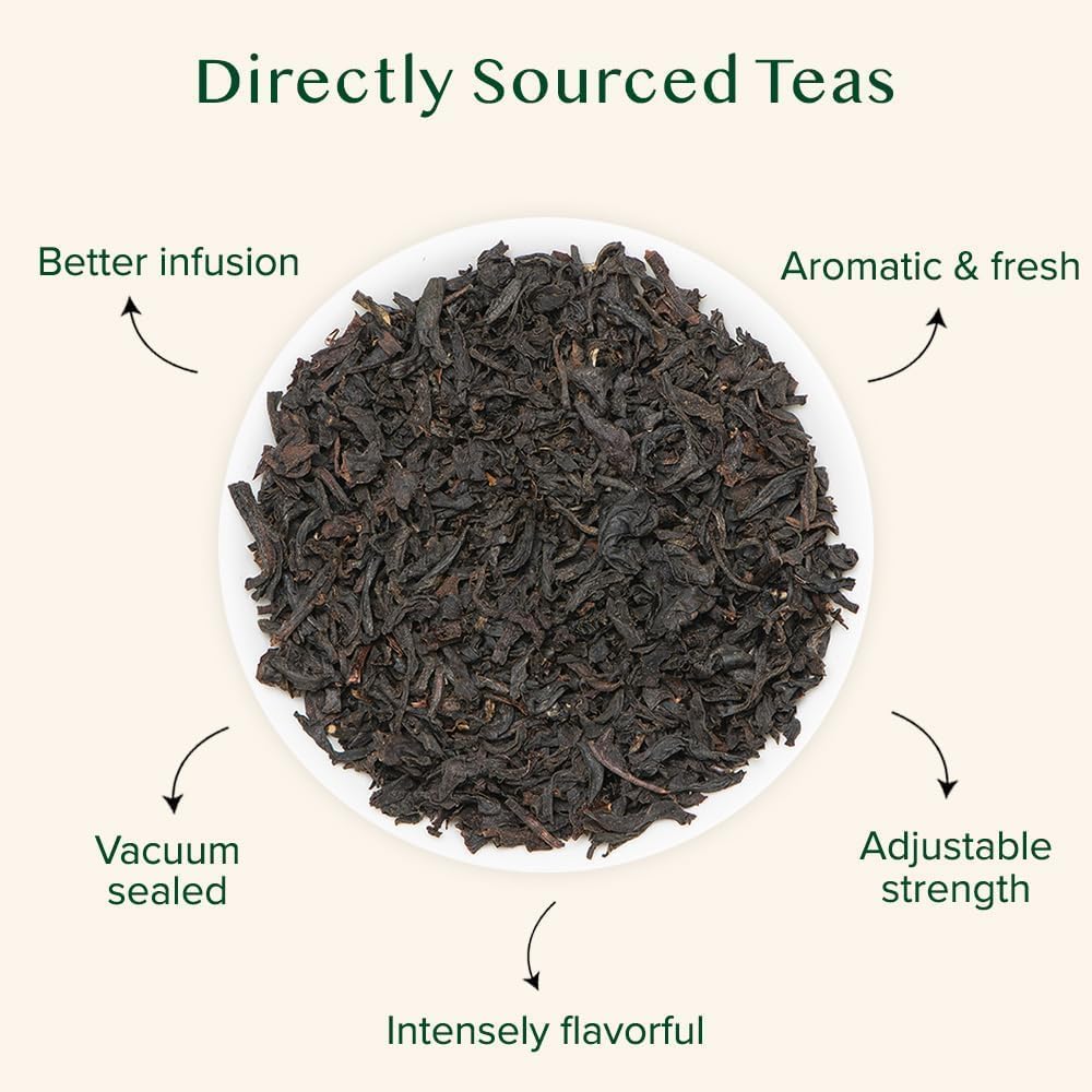 Detalle de VAHDAM Tè Nero Earl Grey in Foglie – 340 g, 170+ tazze di pura Bergamotta