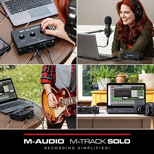 Thumbnail 6 de M-Audio M-Track Solo USB Audio Interface for Recording, Streaming and Podcasting