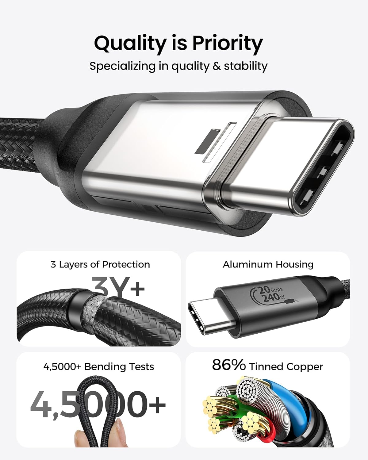 Thumbnail 5 de Silkland USB C Cable 1M 240W PD, 20Gbps