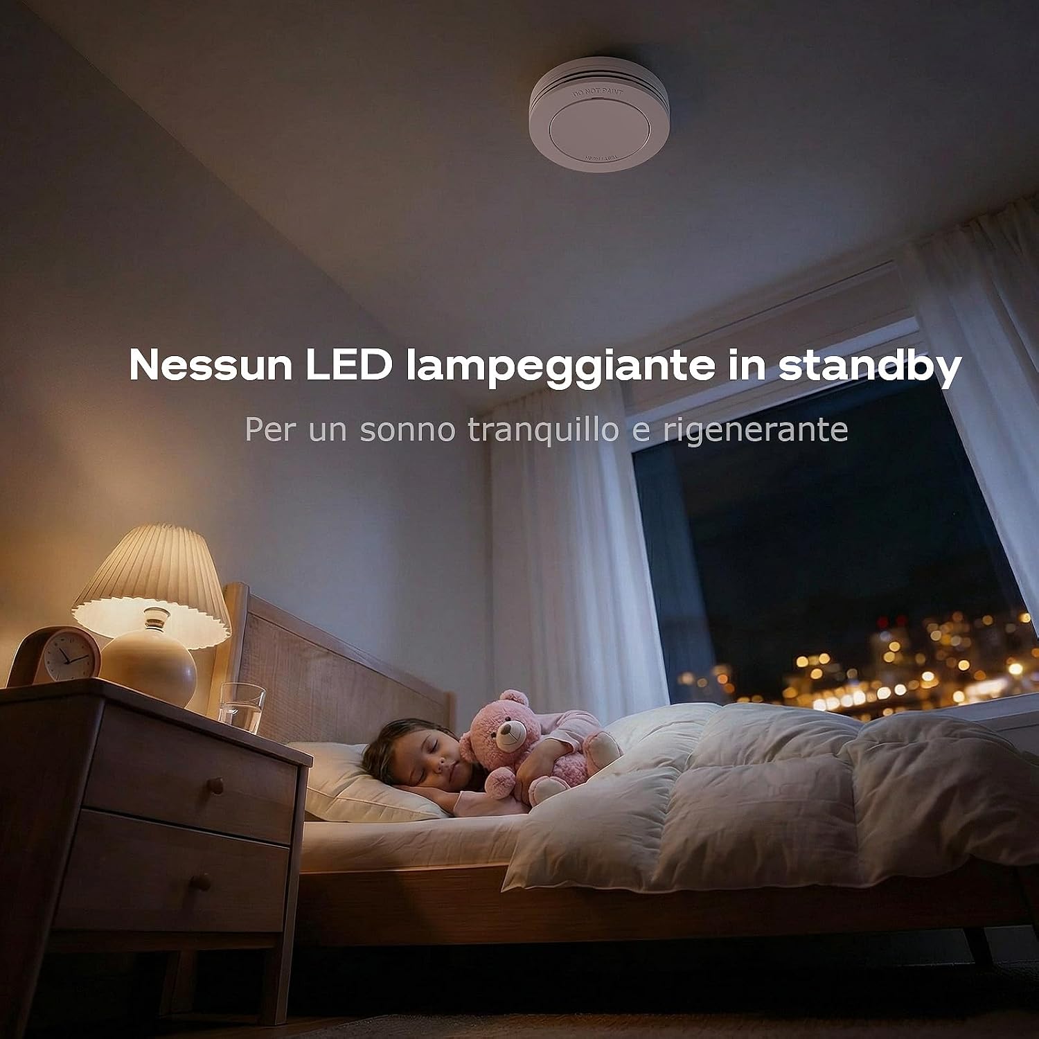 Detalle de Safeliveo Rilevatore di Fumo con Batteria 10 Anni – Allarme 85 dB, senza LED lampeggiante, confezione da 5